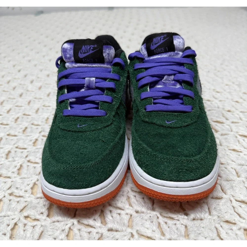 Nike Air Force 1 LV8 Sneakers Shoes Youth Sz 2Y Green Lace Up Casual DZ5289-300